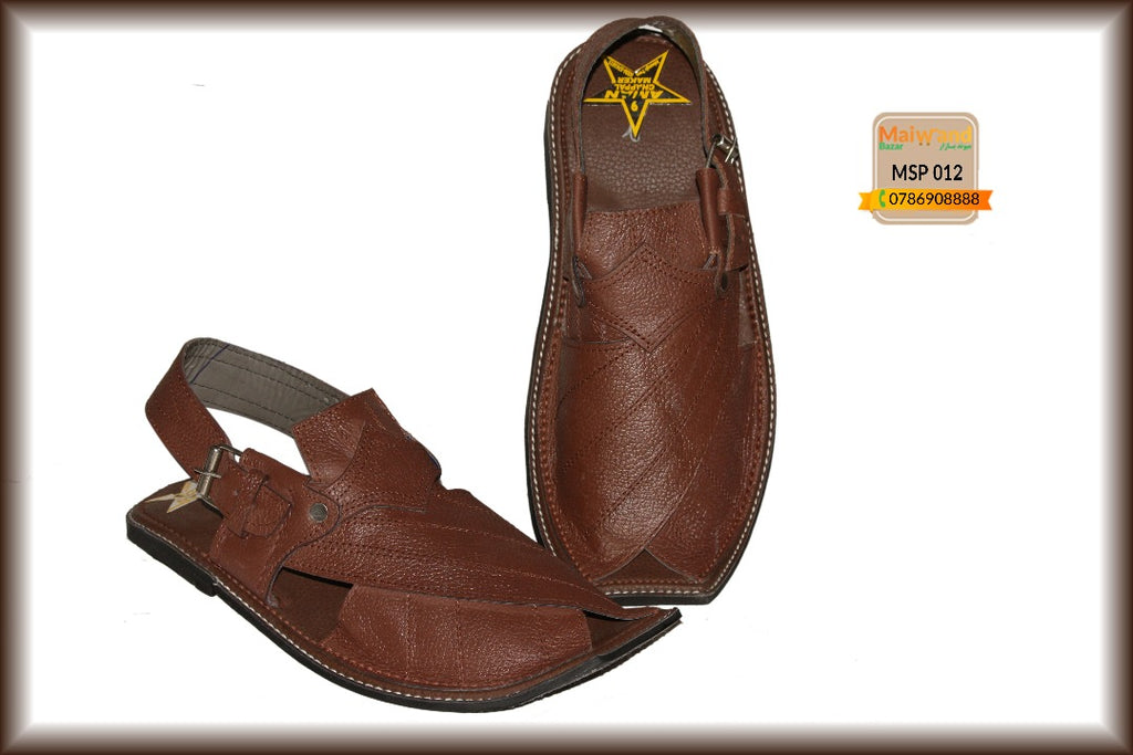 MSP012 New Hand Made Leather Peshawri Chappal