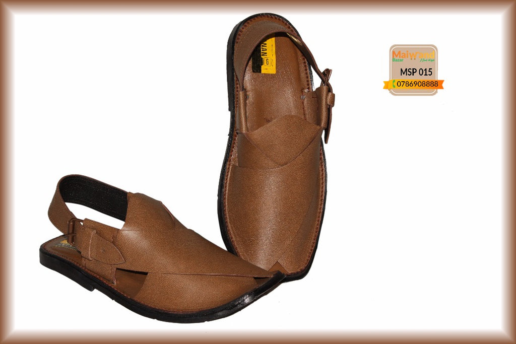 MSP015 New Hand Made Leather Peshawri Chappal