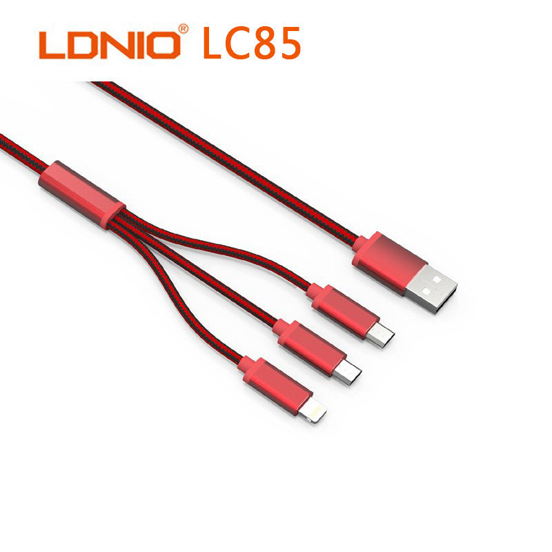 LDNIO LC85 (2.4A) 3 in 1(2 Micro-USB