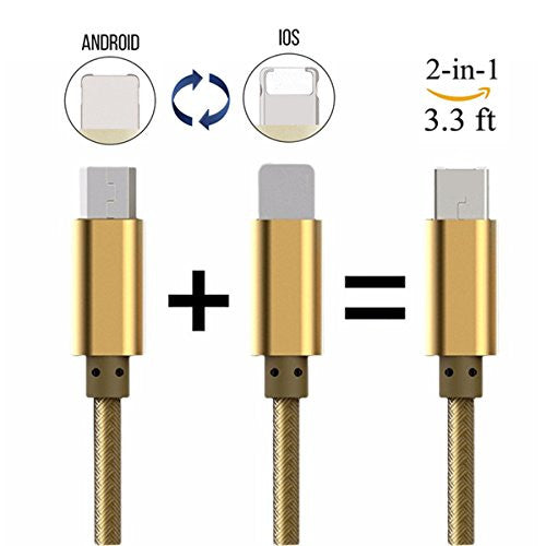 Original new brand Ldnio LC88 2in1 Micro USB Cable