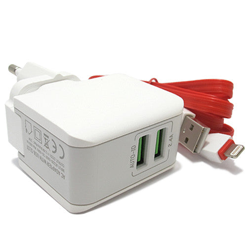 LDNIO DL-A2203 2.4A Auto ID Rapid Charge Dual Port USB Travel Charger