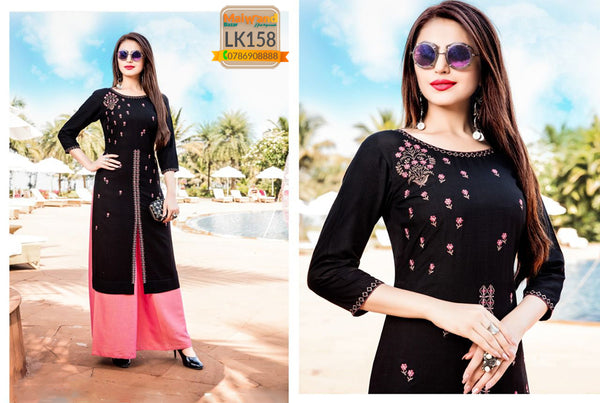 LK158 Yami Kurtis & Plazzo Full Stitched