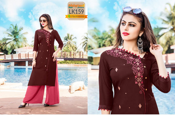 LK159 Yami Kurtis & Plazzo Full Stitched