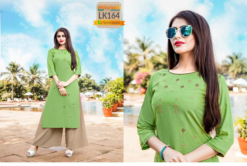 LK164 Yami Kurtis & Plazzo Full Stitched