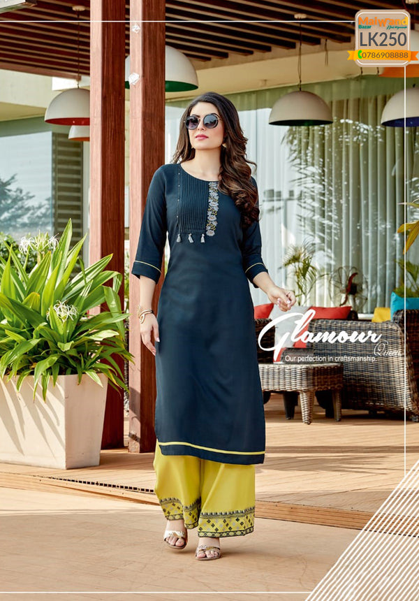 LK250 Mittoo Kurtis & Plazzo Full Stitched