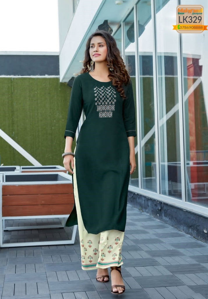 LK329 Mittoo Kurtis & Plazzo Full Stitched