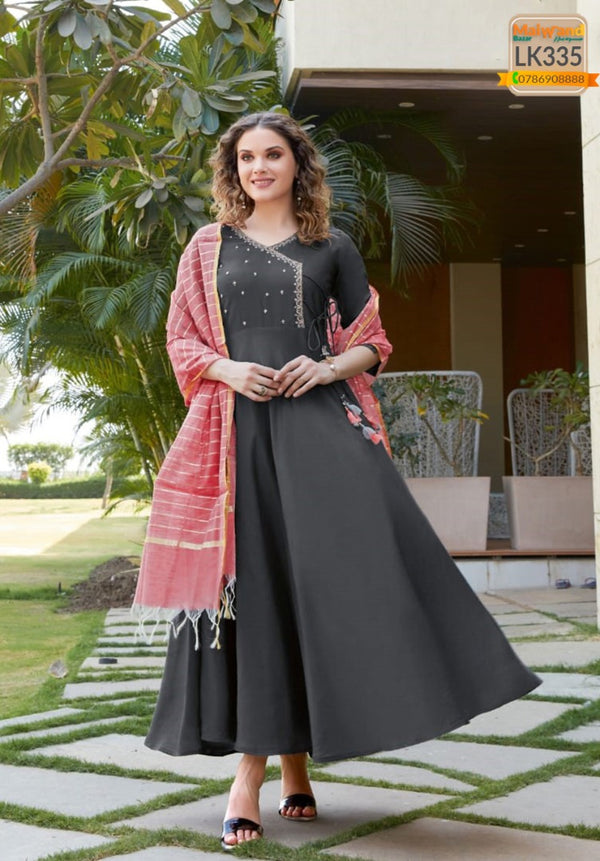 LK335 Mittoo Kurtis & Duppata Full Stitched