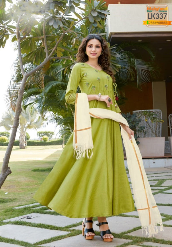 LK337 Mittoo Kurtis & Duppata Full Stitched
