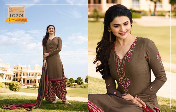 LC774 لباس پنجابی کریپ از برند وینای