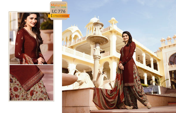 LC776 لباس پنجابی کریپ از برند وینای