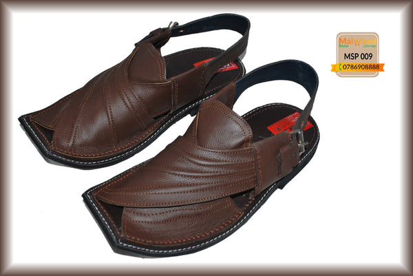 MSP009 New Hand Made Leather Peshawri Chappal
