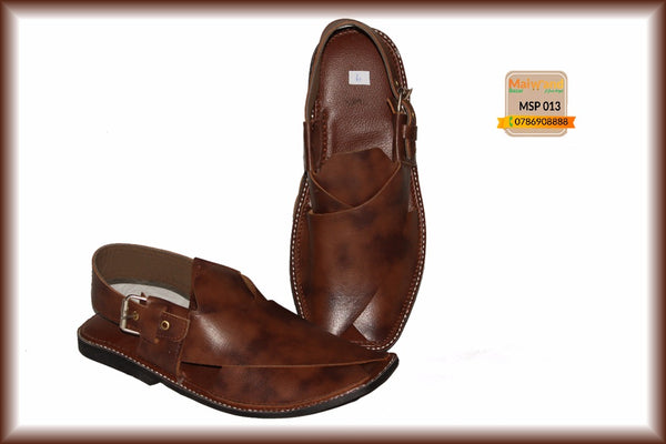 MSP013 د نوي لاسي جوړ شوي چرم پشاوري چپل